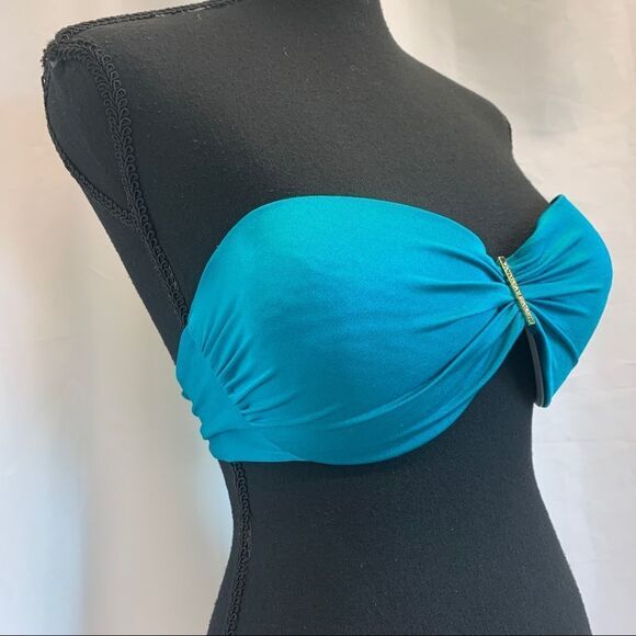VICTORIA’S Secret Bombshell blue bikini top Sz 34DD/M/L/12 - Picture 4 of 8